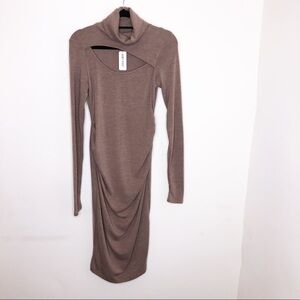 Bump Biddy NWT Maternity Turtleneck Ruched Dress